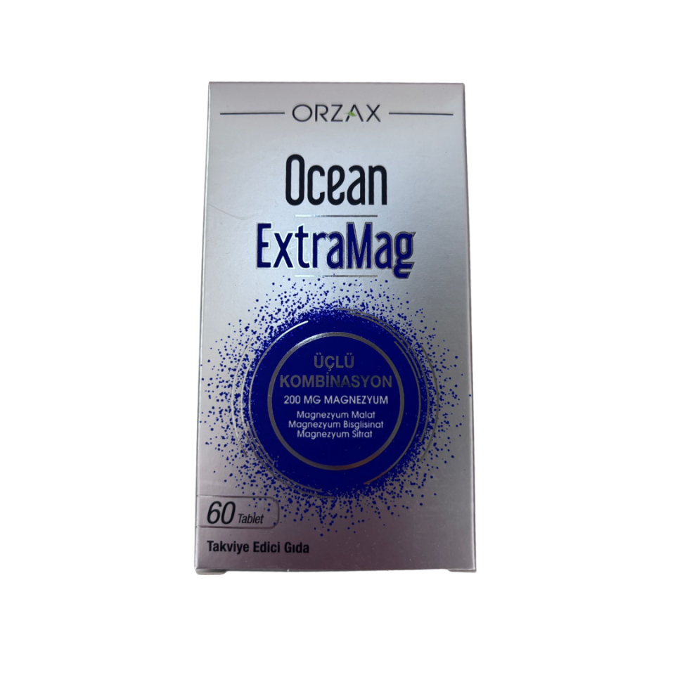 Orzax Ocean ExtraMag Magnezyum 60 Tablet | Üçlü Kombinasyon