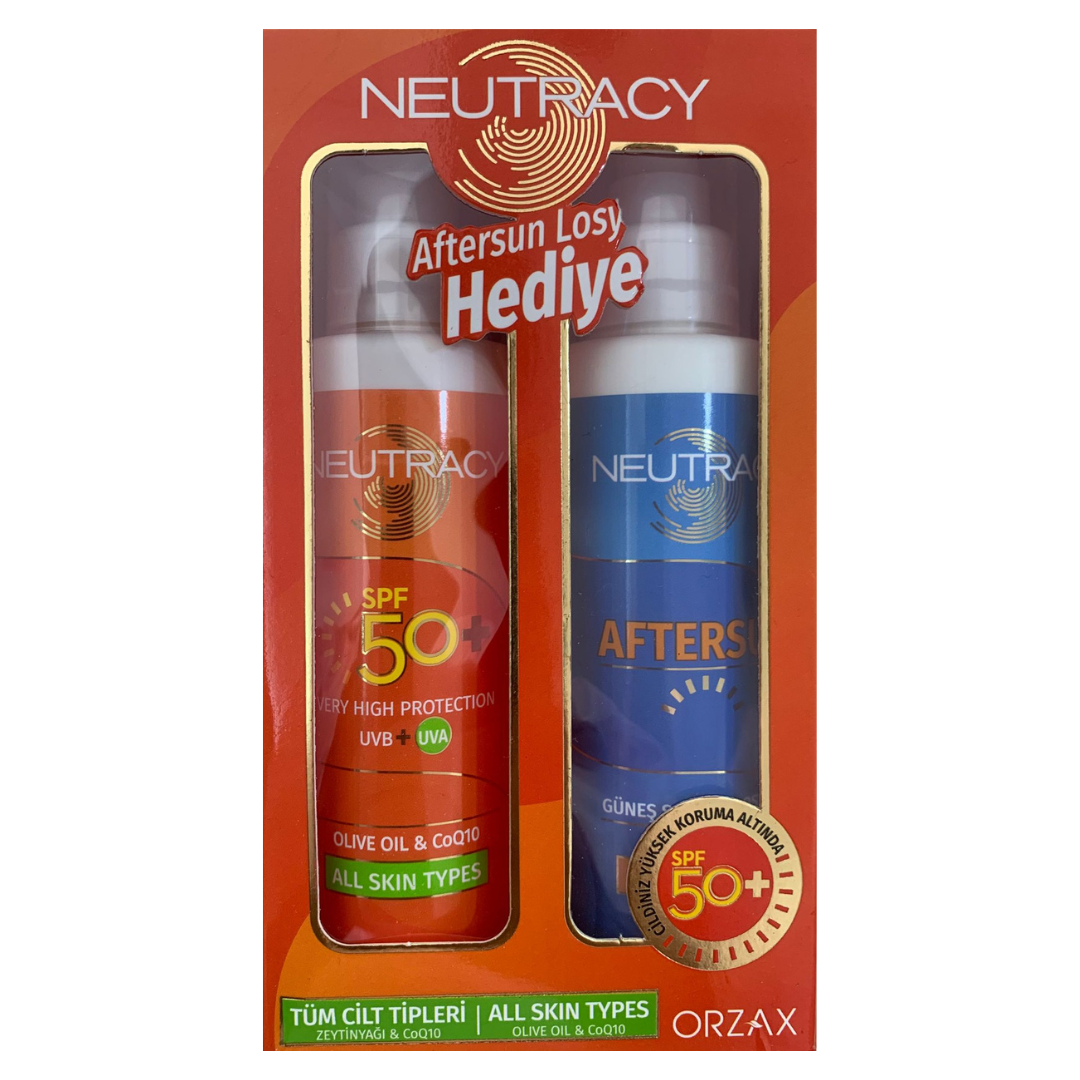 Neutracy Güneş Koruyucu Set Tüm Ciltler İçin - Güneş Losyonu Spf50+ 150 ml - Aftersun Losyon 150 ml