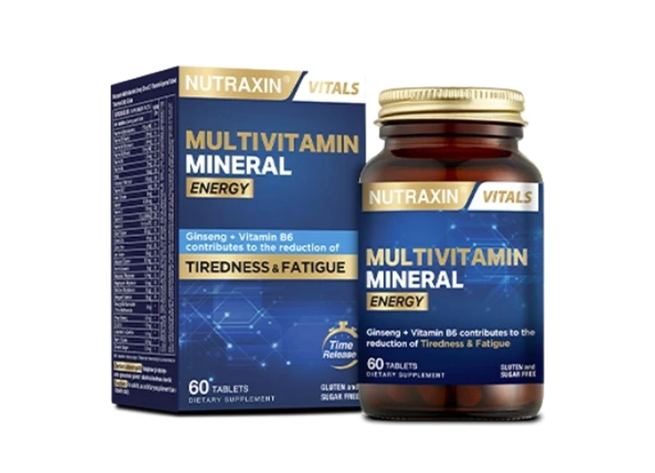 Nutraxin Multivitamin Mineral Immune Complex 60 Tbl - Magnezyum, C, D, Zinc, Demir, B12, Kolin, İyot
